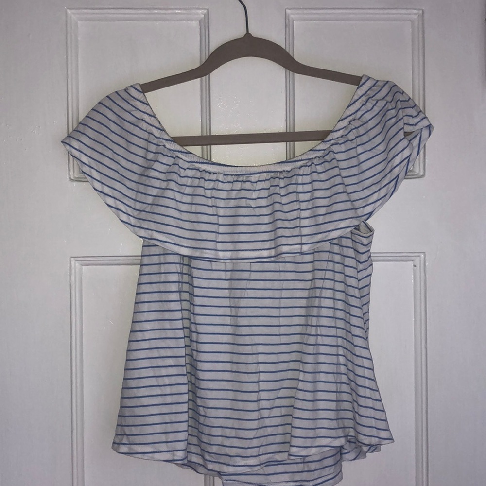 Off the Shoulder Striped Top